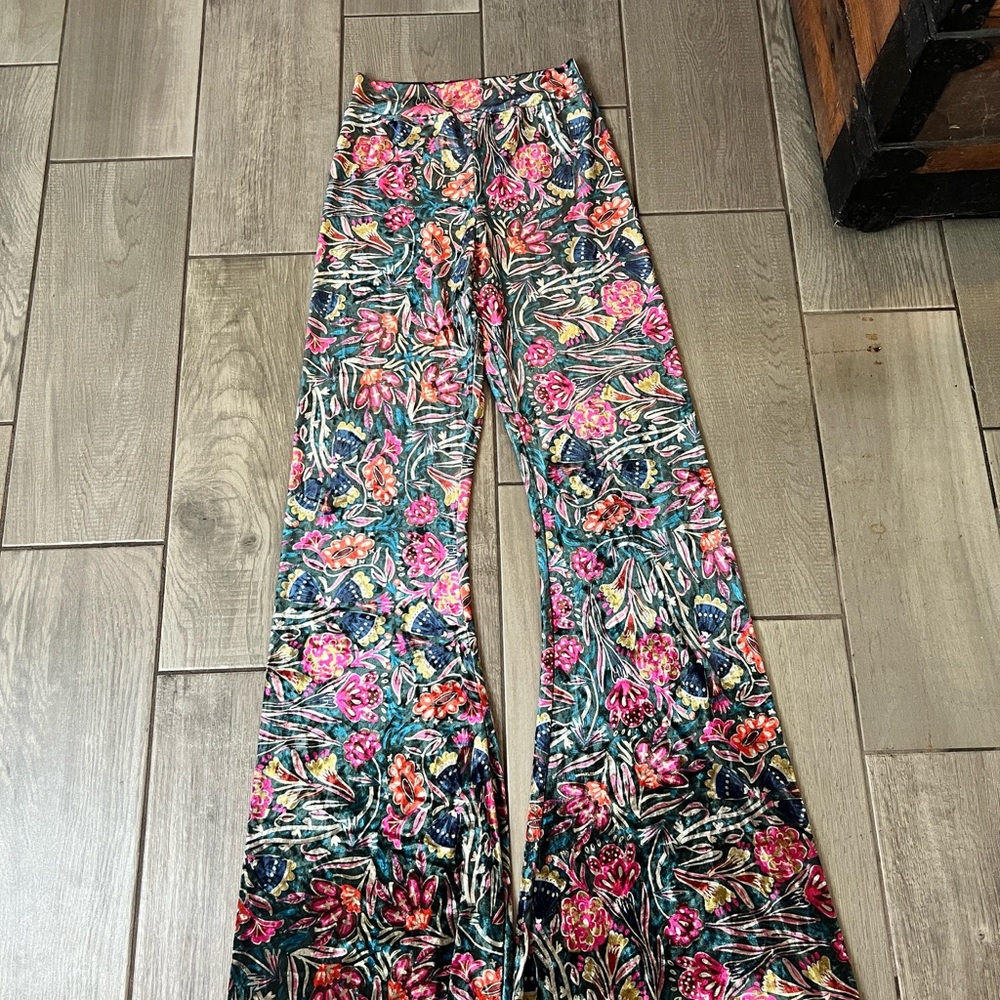 NATURAL LIFE Multicolor Floral Boot Cut Pants - Picture 2 of 11